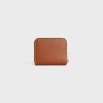 COMPACT ZIPPED WALLET CUIR TRIOMPHE IN SMOOTH CALFSKIN TAN - Image 3